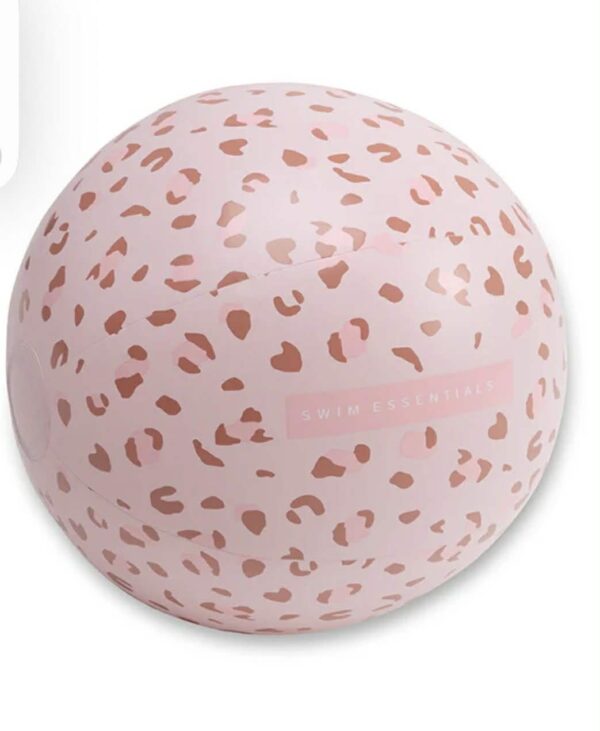 Strandbal - oudroze - Leopard